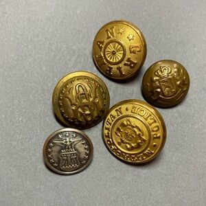 Vintage assorted military service buttons